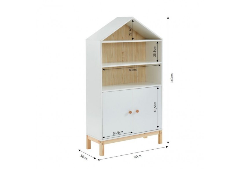 Armoire TINY blanc 2 portes 80cm