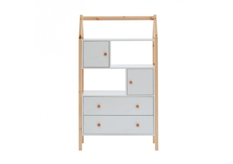 Commode TINY blanc 2 portes et 2 tiroirs 80cm