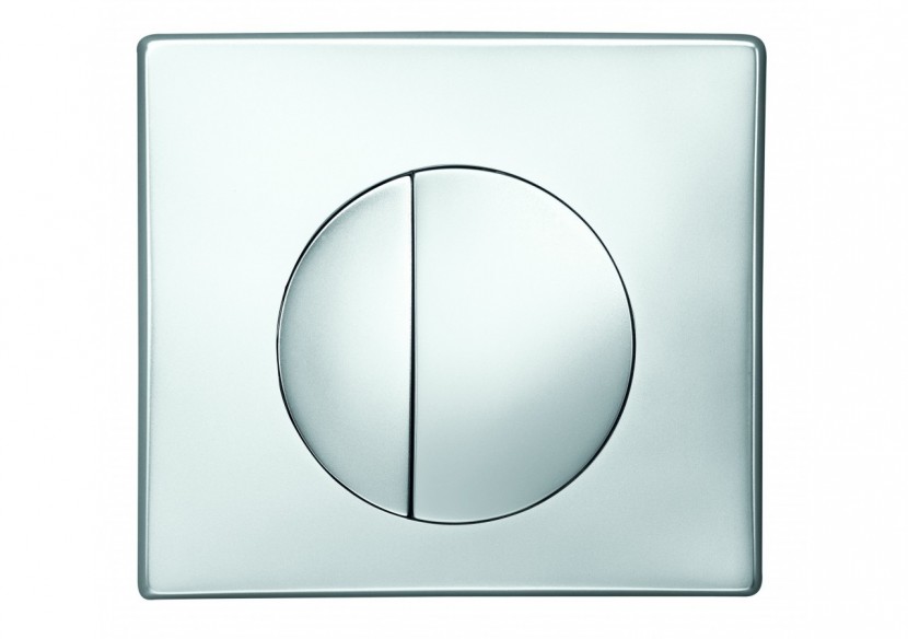 Plaque de Commande Double Volume Media Chromé Brillant (Verso 350, Verso 1100, PMR, Intraslim) - 31182010 - Siamp