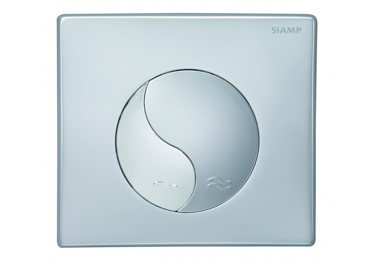 Plaque de Commande Double Volume Yin Yang Chromé Mat (Verso 350, Verso 1100, PMR, Intraslim) - 31185010 - Siamp