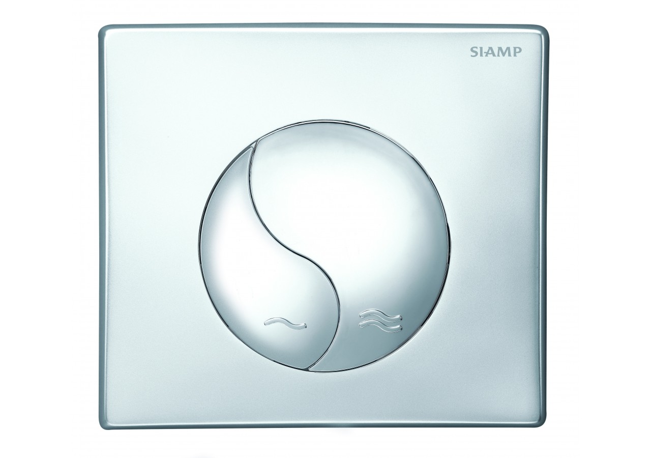 Plaque de Commande Double Volume Yin Yang Chromé Brillant (Verso 350, Verso 1100, PMR, Intraslim) - 31185310 - Siamp