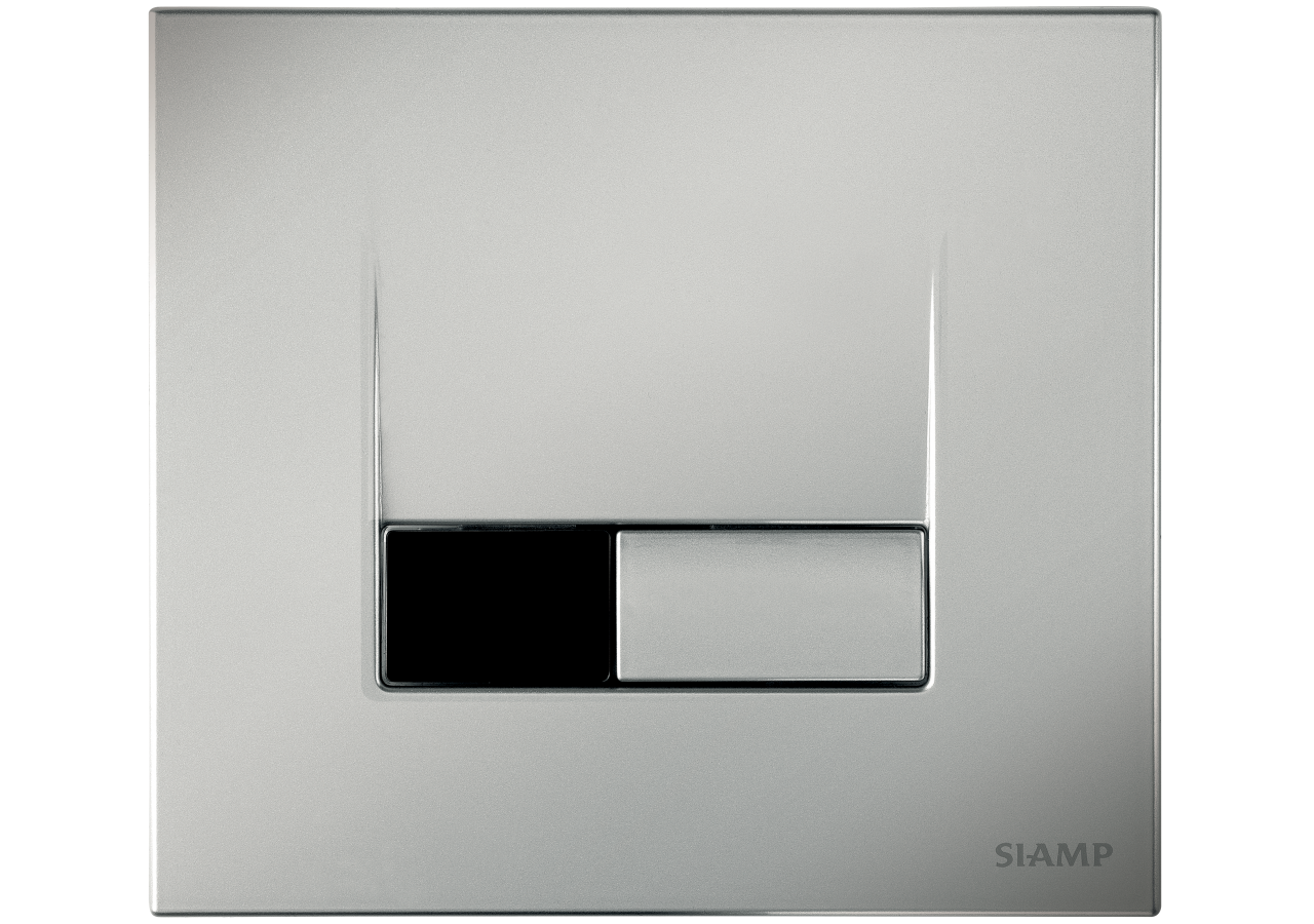 Plaque de Commande Double Volume Smart Chromé Mat (Verso 350, Verso 1100, PMR, Intraslim) - 31187210 - Siamp