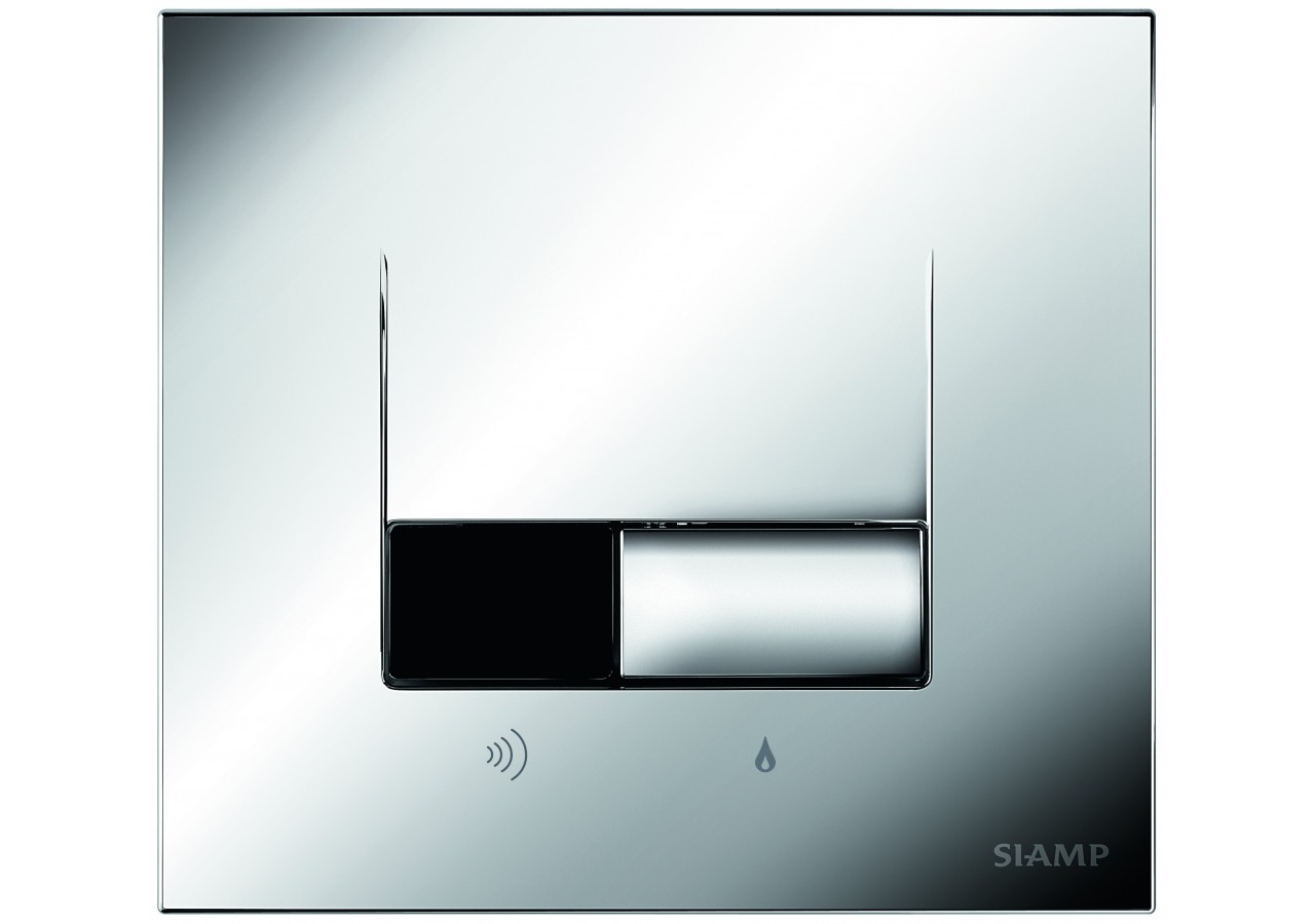 Plaque de Commande Double Volume Smart Brossé satiné (Verso 350, Verso 1100, PMR, Intraslim) - 31187310 - Siamp