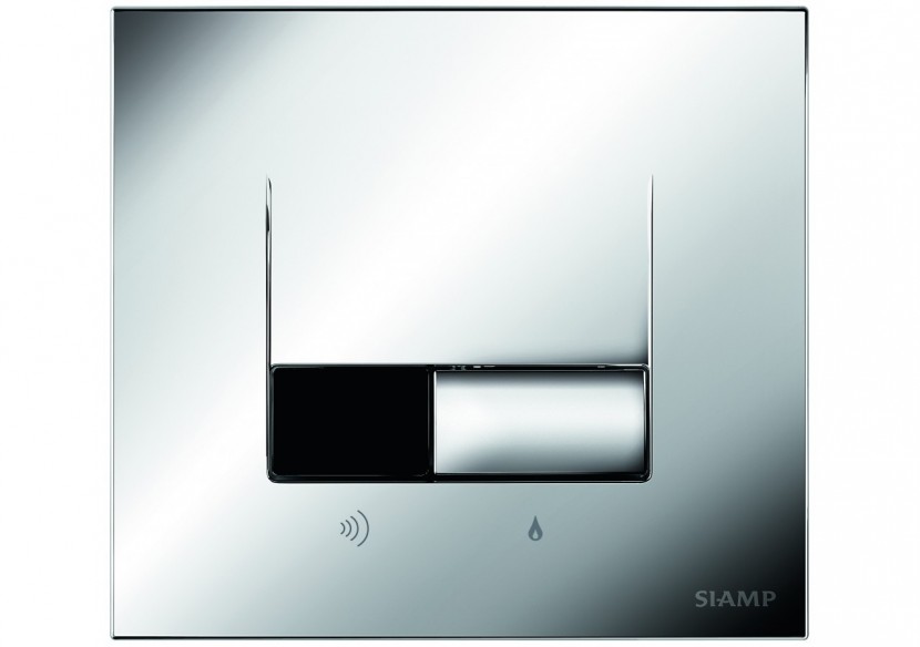 Plaque de Commande Double Volume Smart Brossé satiné (Verso 350, Verso 1100, PMR, Intraslim) - 31187310 - Siamp