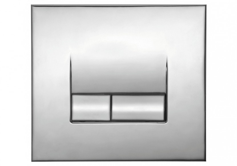 Plaque de Commande Double Volume SMART - Ingénio - 100% Aspect chromé mat clair - 31187460 - Siamp