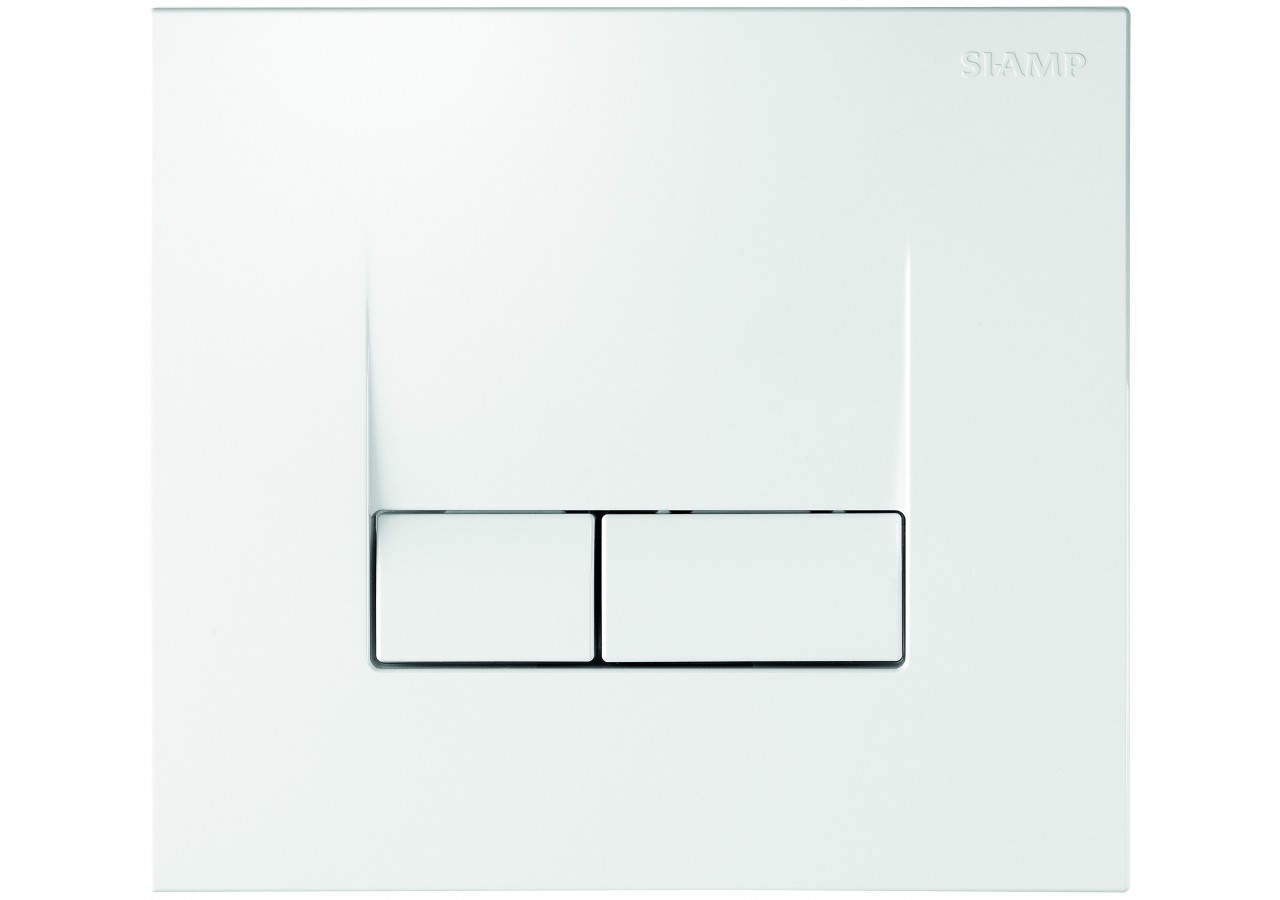 Plaque de Commande Double Volume Smarty Blanc (Verso 350, Verso 1100, PMR, Intraslim) - 31191010 - Siamp