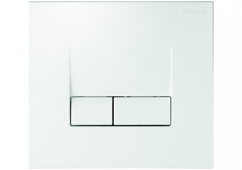 Plaque de Commande Double Volume Smarty Blanc (Verso 350, Verso 1100, PMR, Intraslim) - 31191010 - Siamp