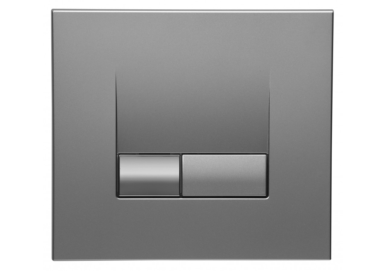 Plaque de Commande Double Volume Smarty Chromé Mat (Verso 350, Verso 1100, PMR, Intraslim) - 31191110 - Siamp