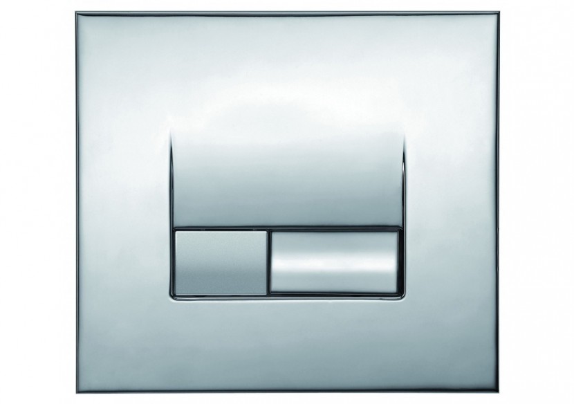 Plaque de Commande Double Volume Smarty Chromé Brillant (Verso 350, Verso 1100, PMR, Intraslim)O - 31191210 - Siamp