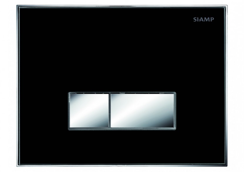 Plaque de Commande DV Reflet 90 Noir/Brillant – Brillant (Verso 350, Verso 1100, PMR, Intraslim) - 31196110 - Siamp