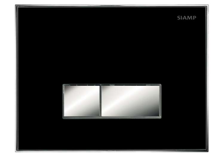 Plaque de Commande REFLET 90 - Ingénio - Noir/Brillant - 31196160 - Siamp
