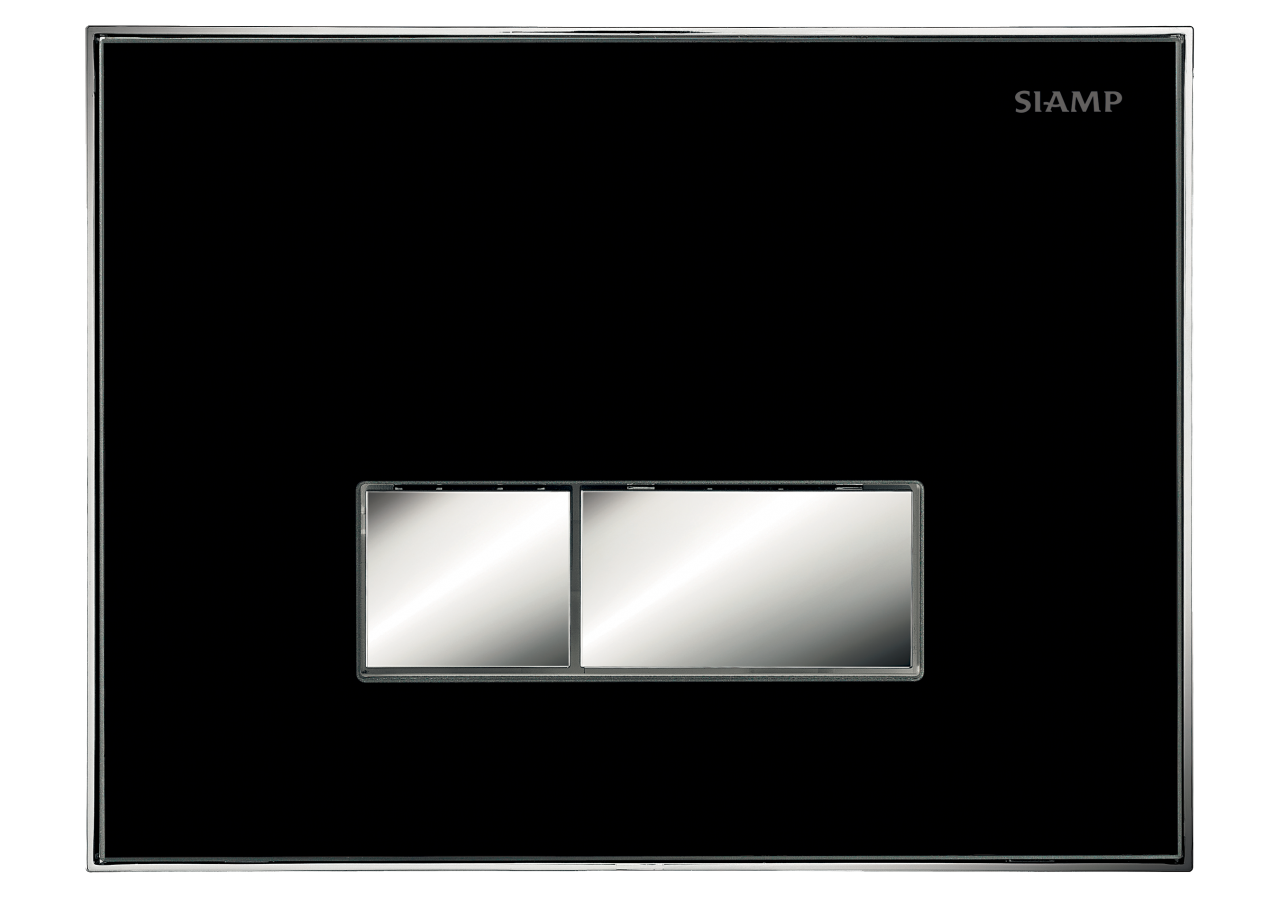 Plaque de Commande REFLET 90 - Ingénio - Noir/Brillant - 31196160 - Siamp