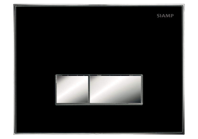 Plaque de Commande REFLET 90 - Ingénio - Noir/Brillant - 31196160 - Siamp