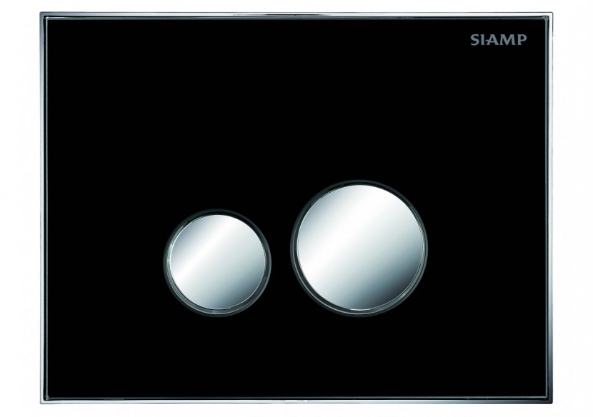 Plaque de Commande Double Volume Reflet360 Noir/Brillant (Verso 350, Verso 1100, PMR, Intraslim) - 31199110 - Siamp