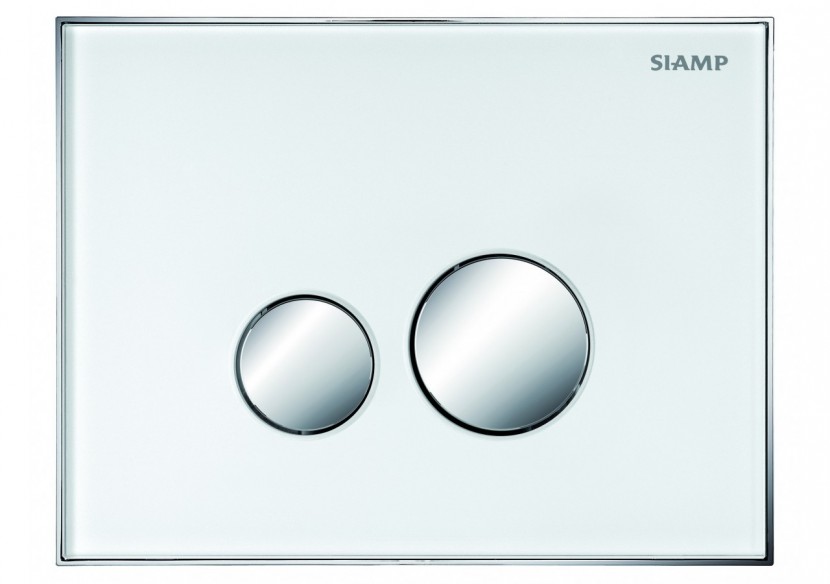 Plaque de Commande REFLET 360 - Ingénio - Blanc/Brillant - 31199460 - Siamp