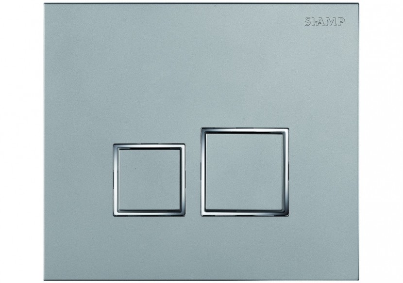 Plaque de Commande Double Volume Square - Ingénio - Inox/Inserts Brillants - 31204260 - Siamp