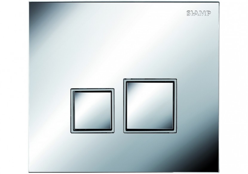 Plaque de Commande Double Volume Square Brillant / Inserts Mat (Verso 350, Verso 1100, PMR, Intraslim) - 31207210 - Siamp