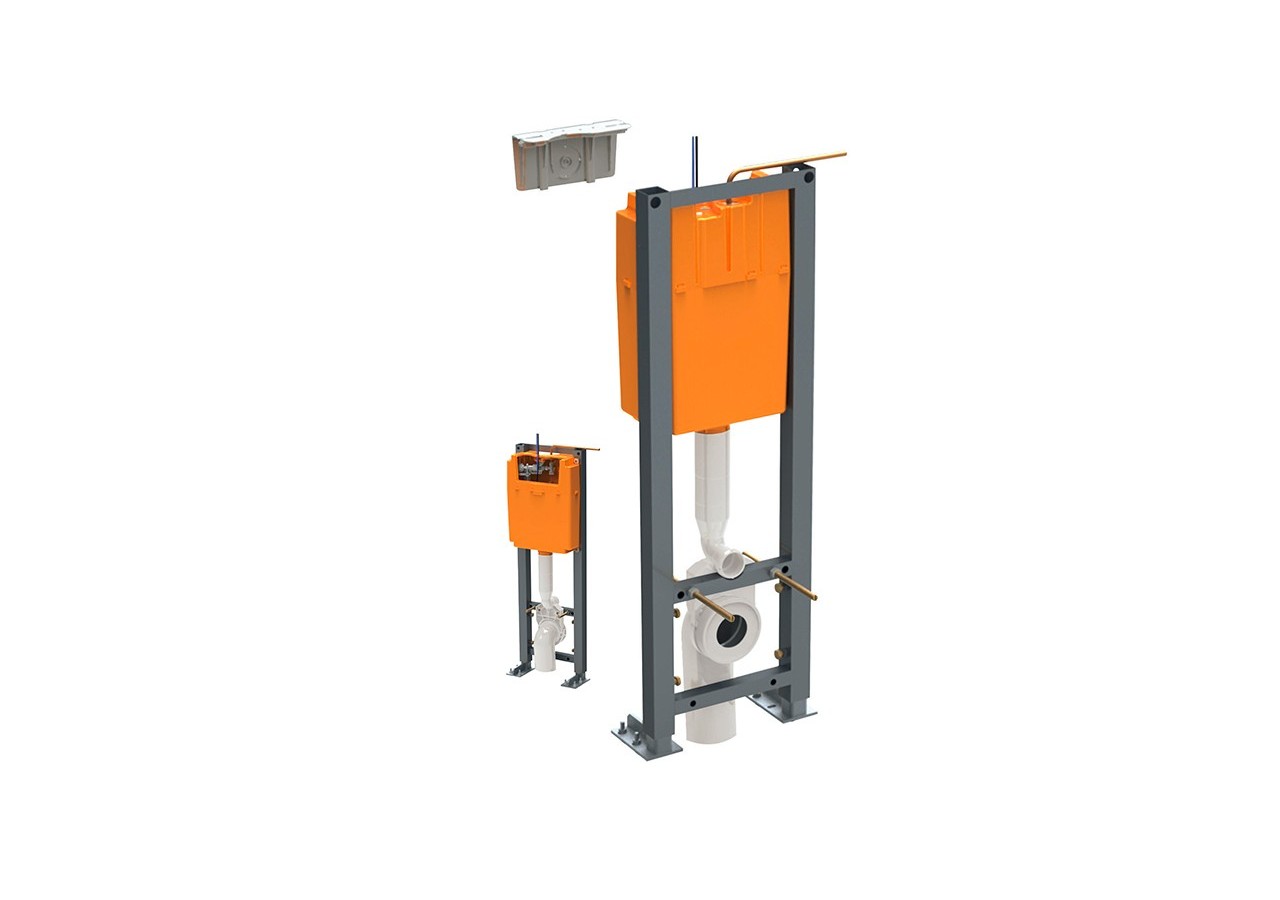 Bati-Chasse Universel VERSO350 Gaine Technique Nu Evacuation Coudée - 31227010 - Siamp