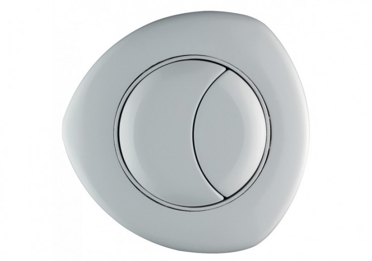 Commande Pneumatique Double Volume Encastré/Affleurant blanche - 31253110 - Siamp 2