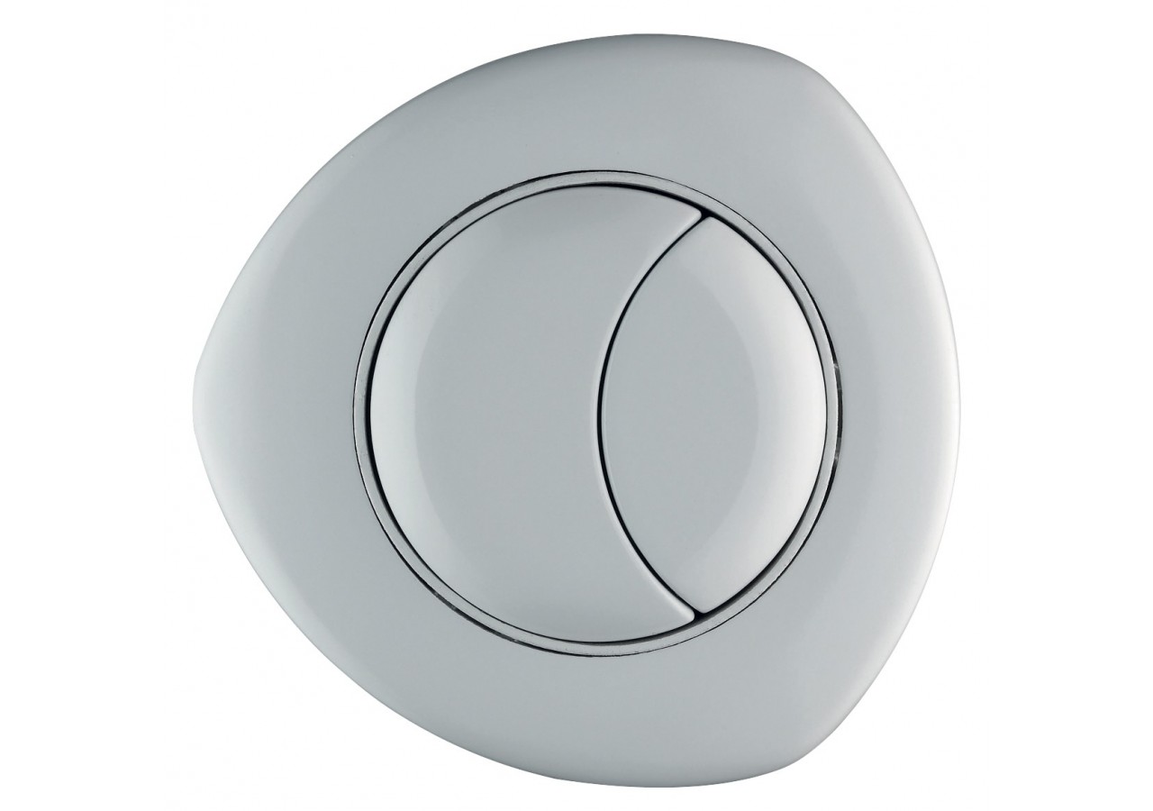 Commande Pneumatique Double Volume Encastré/Affleurant blanche - 31253110 - Siamp