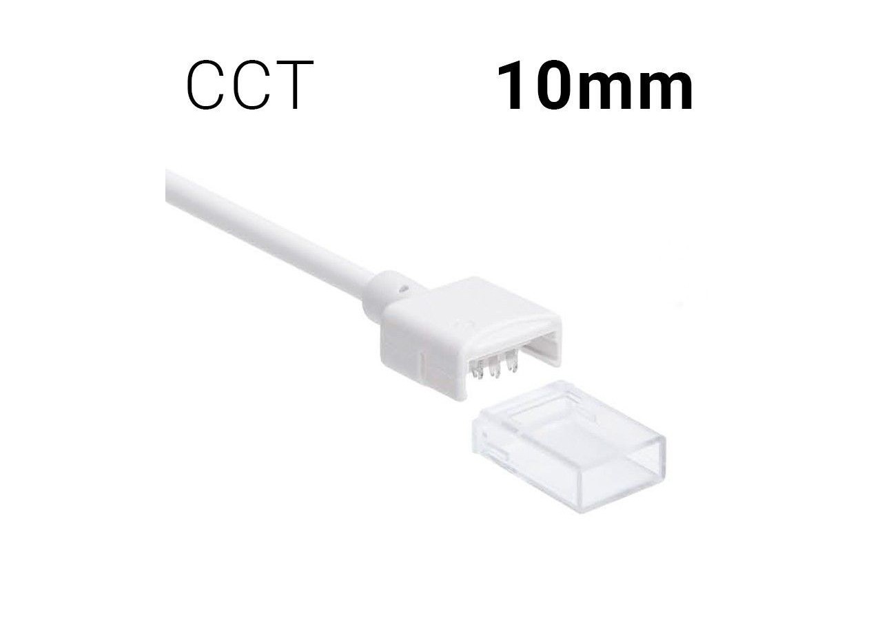 Connecteur câblé CCT ruban LED 10mm IP68 - SDN10XB-3W200 - Barcelona LED