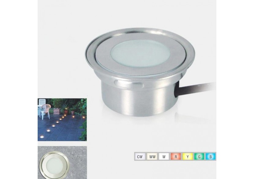 Spot LED balise encastrable RGB 0,7W 12V-DC IP67 - BA50010-RGB - Barcelona LED