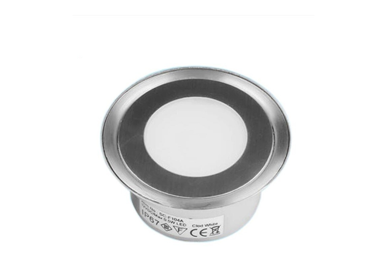 Spot LED balise encastrable RGB 0,7W 12V-DC IP67 - BA50010-RGB - Barcelona LED