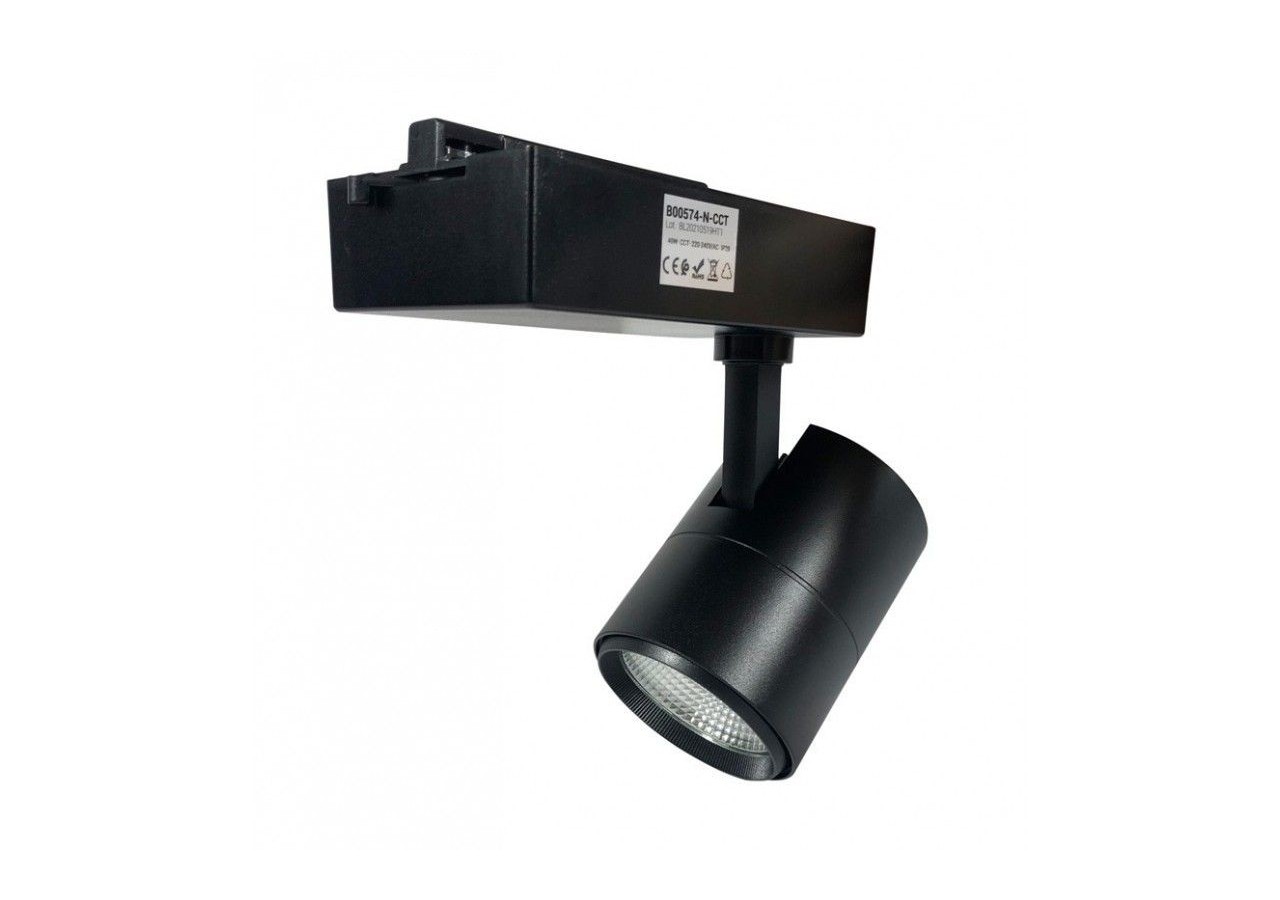 Projecteur LED sur rail monophasé CCT 40W - Driver PHILIPS - 3600lm - B00574-N-CCT - Barcelona LED