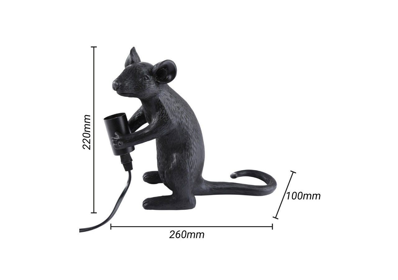 Lampe à poser design souris en résine "Stuart" - L4034-D - Barcelona LED