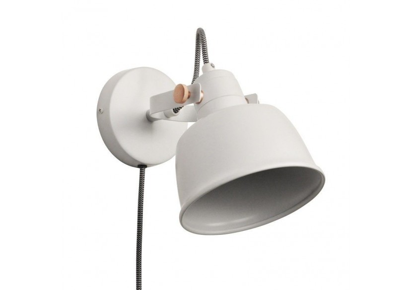 Applique murale intérieur "KUKKA" avec prise et interrupteur - LN4003-EU-B - Barcelona LED