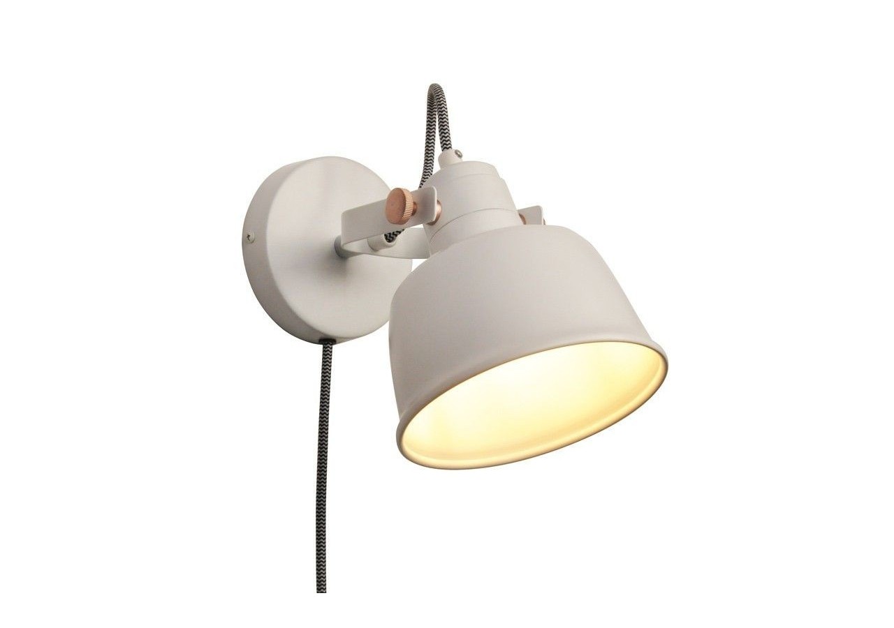 Applique murale intérieur "KUKKA" avec prise et interrupteur - LN4003-EU-B - Barcelona LED