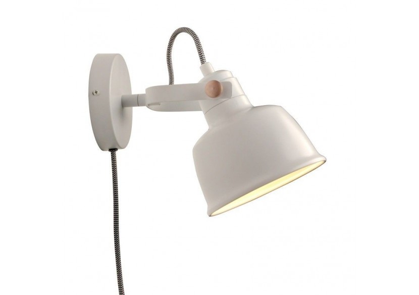 Applique murale intérieur "KUKKA" avec prise et interrupteur - LN4003-EU-B - Barcelona LED