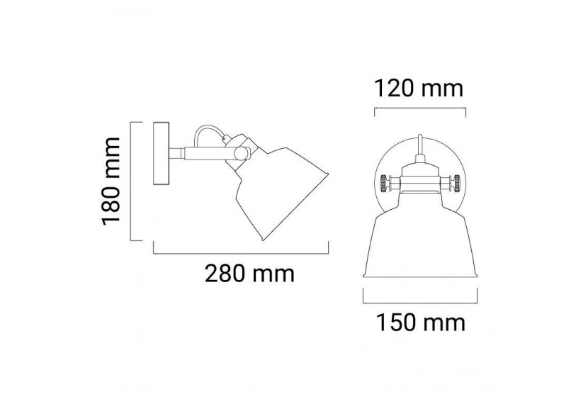 Applique murale intérieur "KUKKA" avec prise et interrupteur - LN4003-EU-B - Barcelona LED
