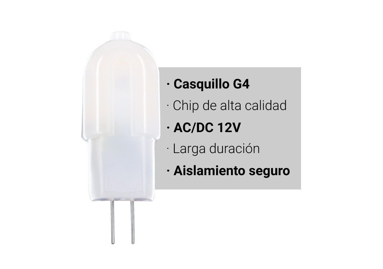 Ampoule LED G4 Bi-Pin 1.8W 12V-DC/AC 160lm - B757-BC - Barcelona LED