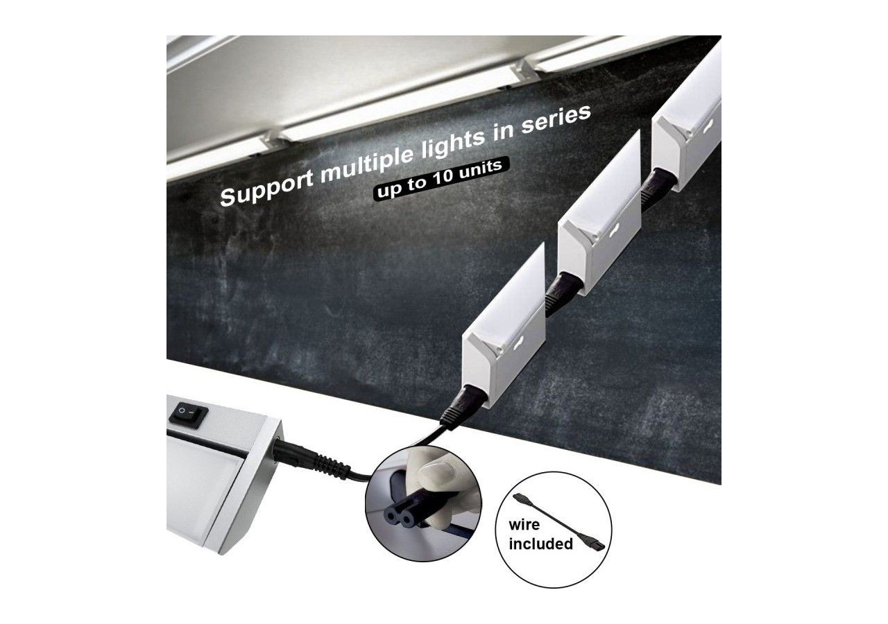 Luminaire LED orientable CCT traversante pour dessous de meuble 60cm 8W - B7311-CCT - Barcelona LED