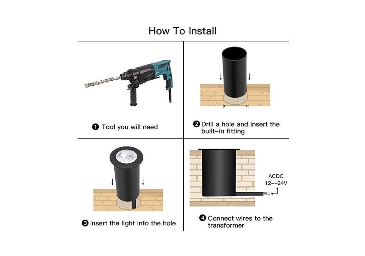 Spot extérieur encastrable de sol RGB - 12V DC -9W - IP67 - BA50020-RGB - Barcelona LED