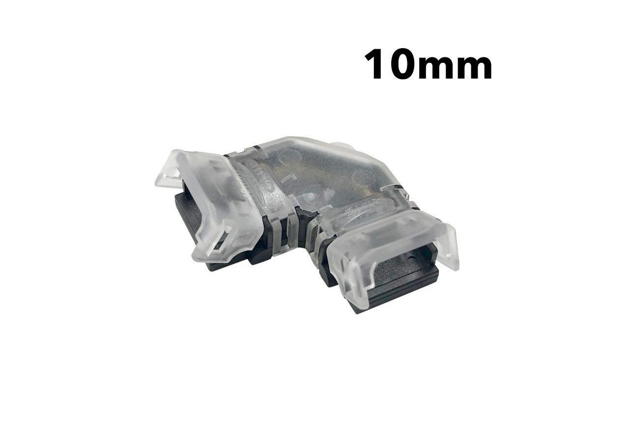 Connecteur d'angle en "L" à ruban LED COB monochrome 12V / 24V - 2 broches - Ruban 10mm - G-L-2P-10 - Barcelona LED