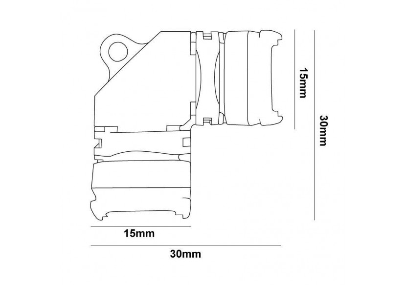 Connecteur d'angle "L" à ruban LED SMD RGB 12V / 24V - 4 broches - Ruban 10mm - G-L-4P-10 - Barcelona LED