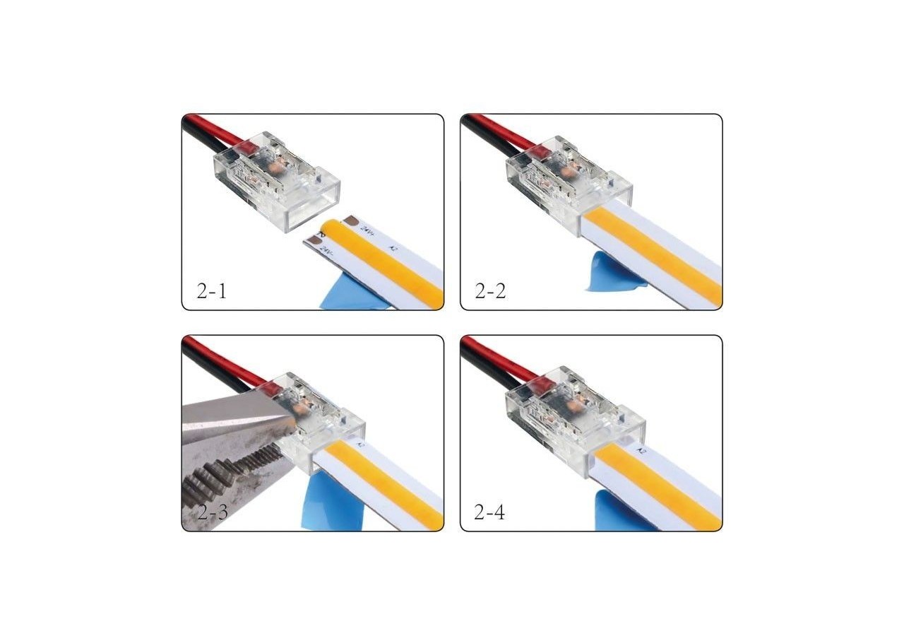 Connecteur cablé pour ruban LED 10mm IP20 - G-A2P-10 - Barcelona LED