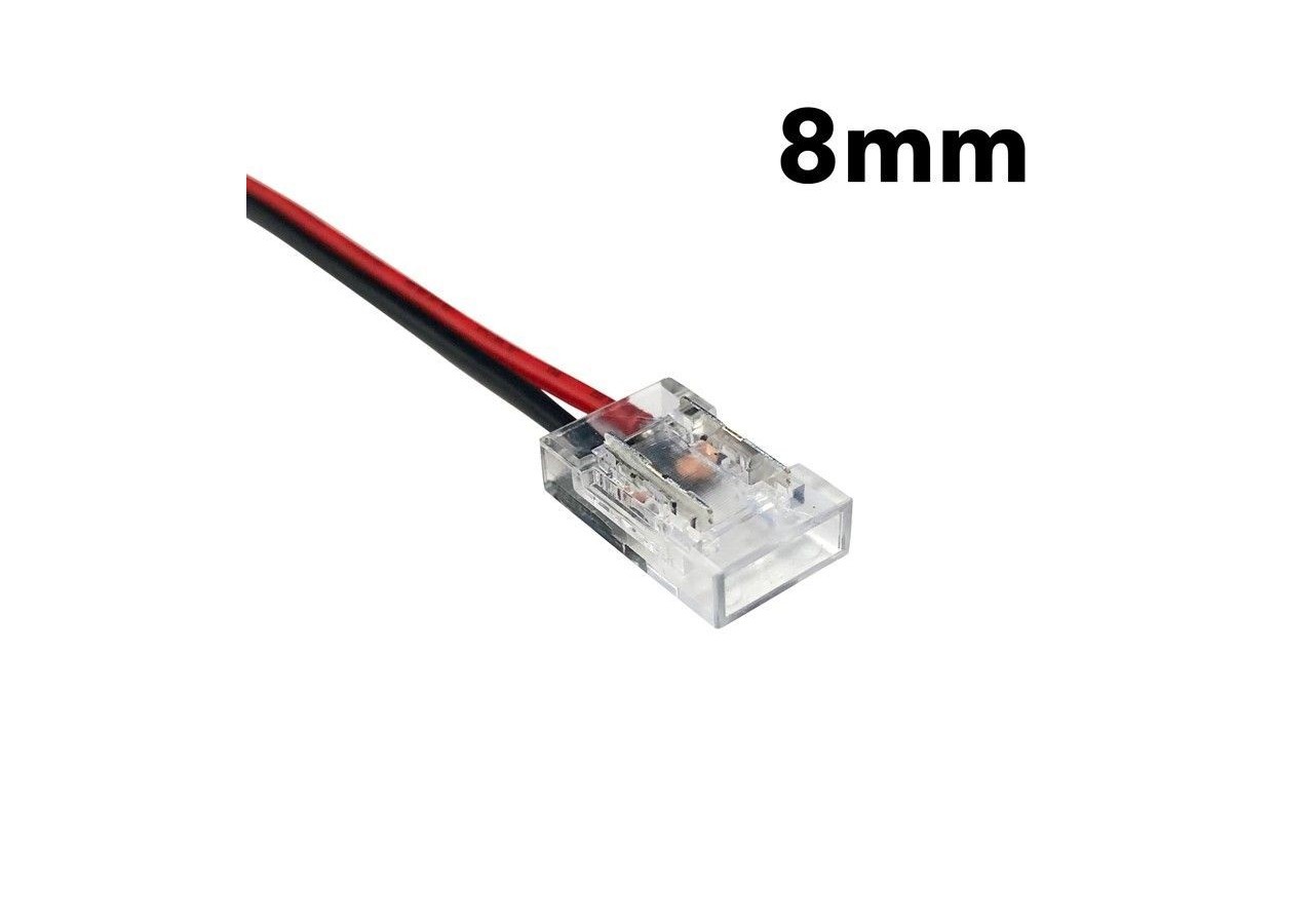 Connecteur câblé pour ruban LED 8mm IP20 - G-A2P-8 - Barcelona LED