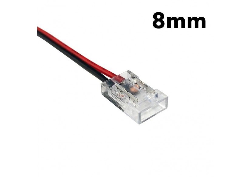 Connecteur câblé pour ruban LED 8mm IP20 - G-A2P-8 - Barcelona LED