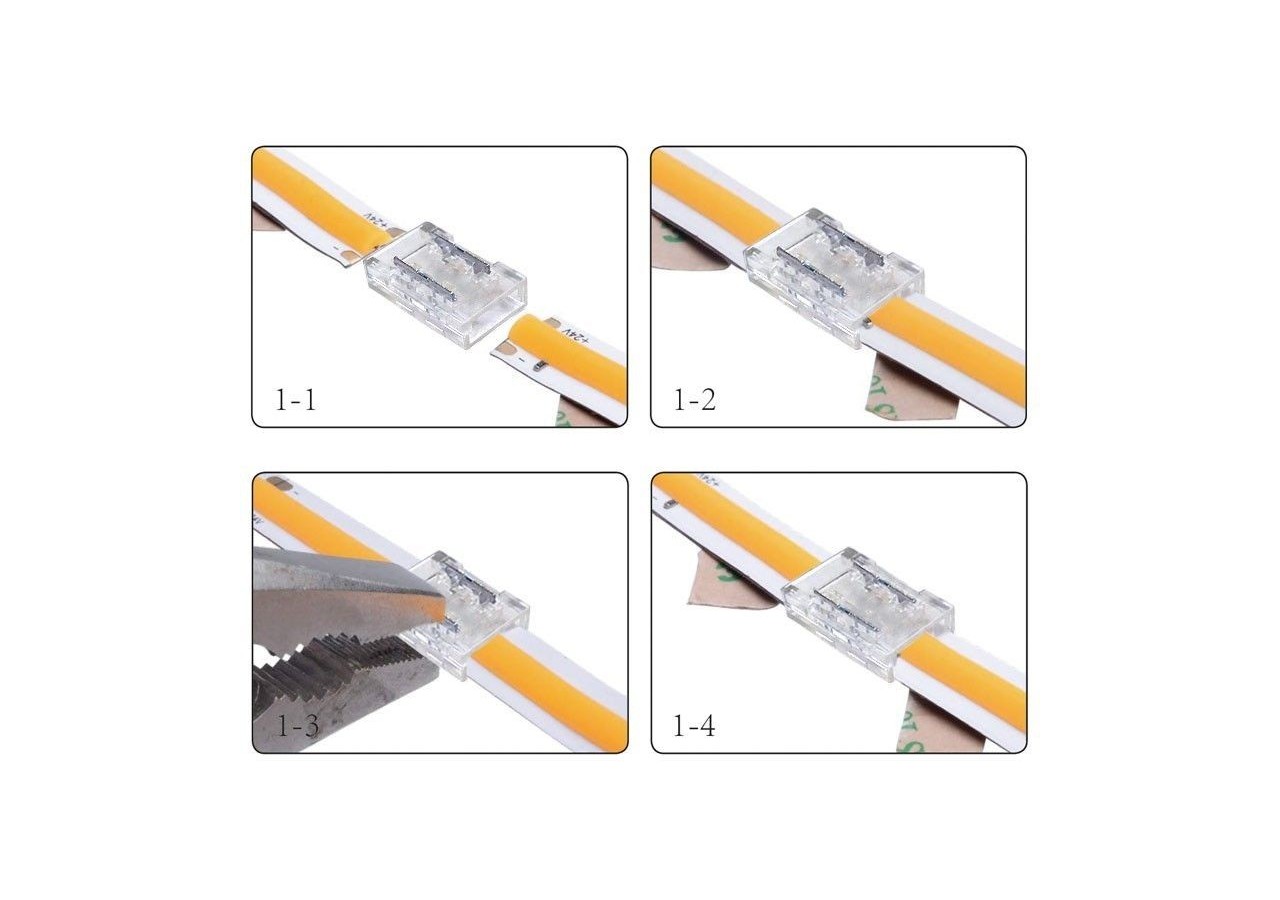 Connecteur rapide ruban à ruban COB invisible 10mm IP20 - G-B2P-10 - Barcelona LED