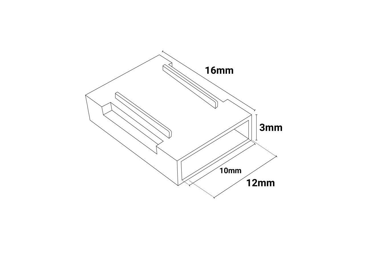 Connecteur rapide ruban à ruban COB invisible 10mm IP20 - G-B2P-10 - Barcelona LED