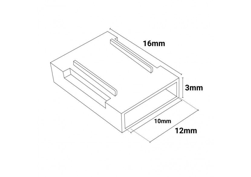 Connecteur rapide ruban à ruban COB invisible 10mm IP20 - G-B2P-10 - Barcelona LED