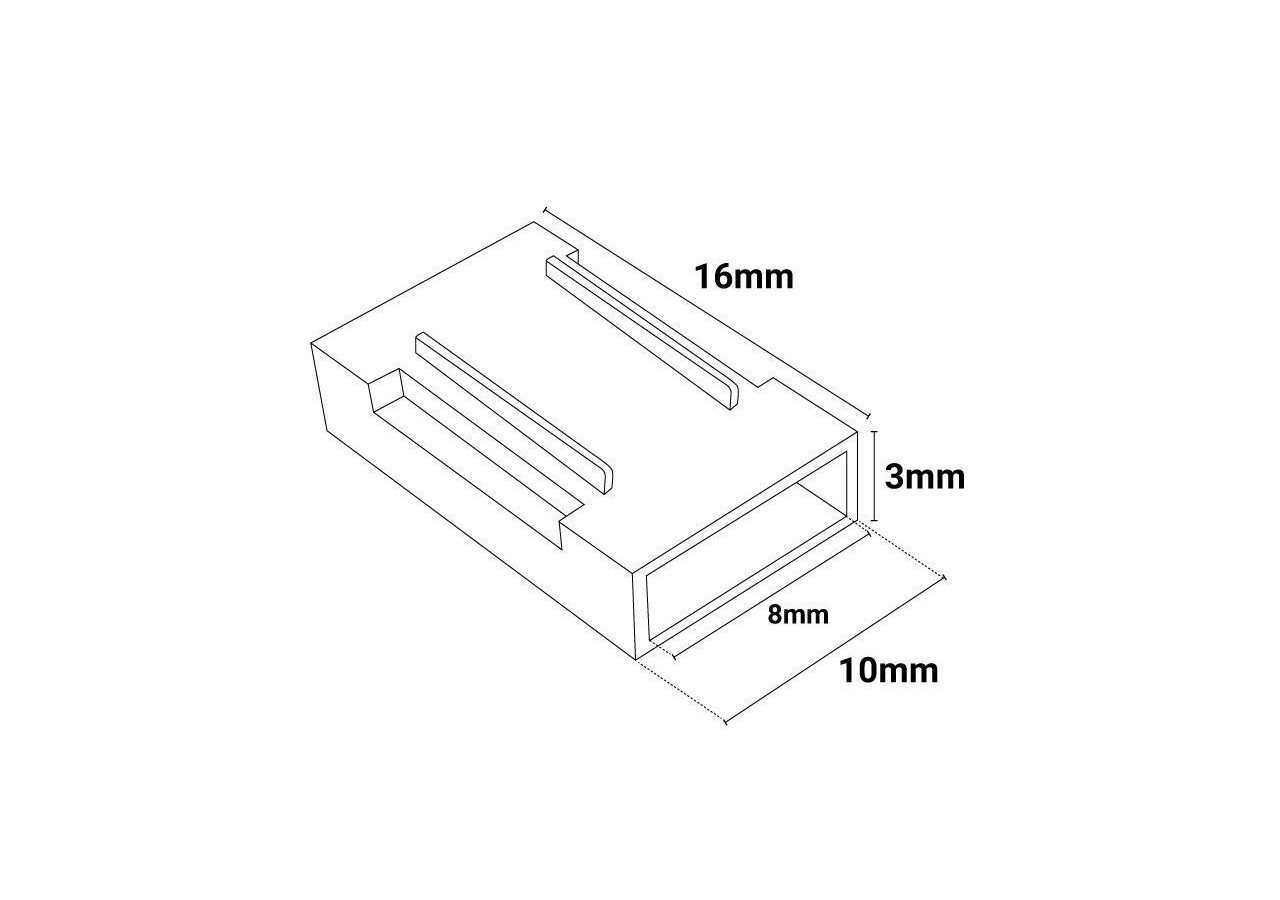 Connecteur rapide ruban à ruban COB invisible 8mm IP20 - G-B2P-8 - Barcelona LED