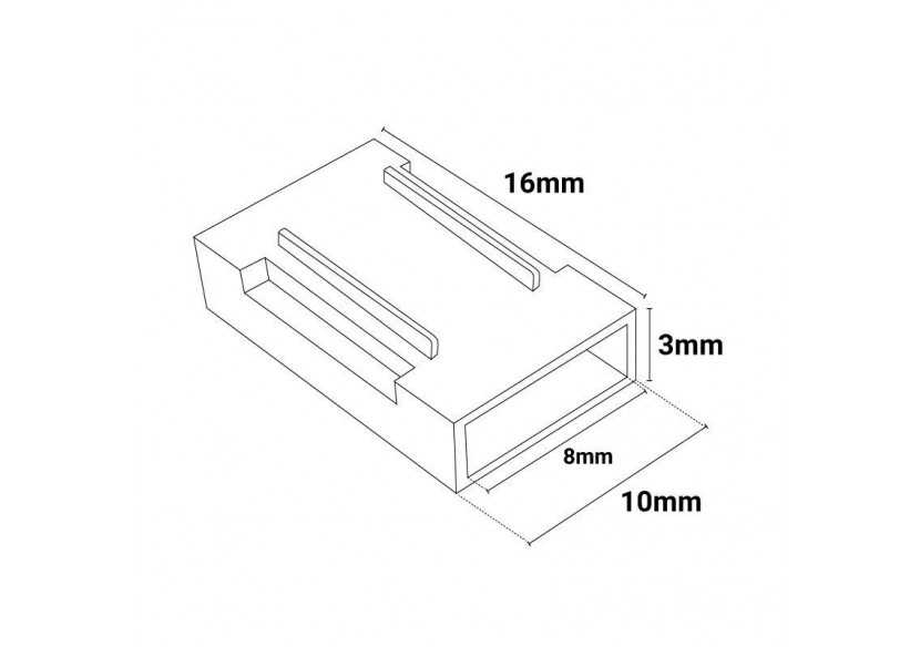 Connecteur rapide ruban à ruban COB invisible 8mm IP20 - G-B2P-8 - Barcelona LED