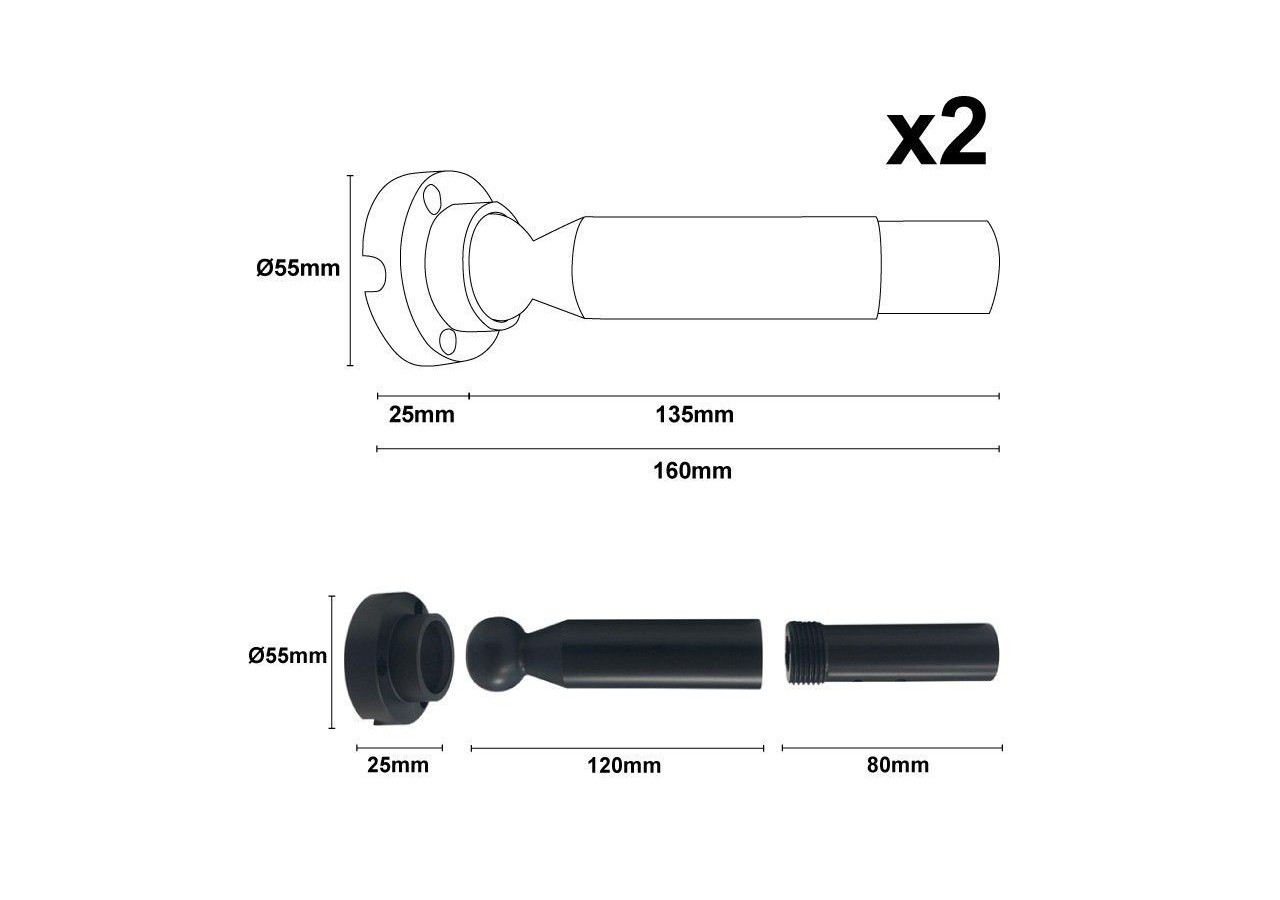 Kit SKYline éclairage linéaire 120 led/m 90W 5m - SKY5-N-BN - Barcelona LED