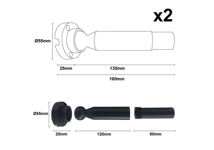 Kit SKYline éclairage linéaire 120 led/m 90W 5m - SKY5-N-BN - Barcelona LED