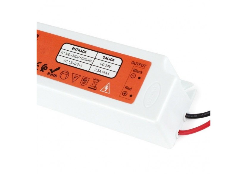 Transformateur étanche compact 24V 60W IP67 - LP-60-24 - Barcelona LED