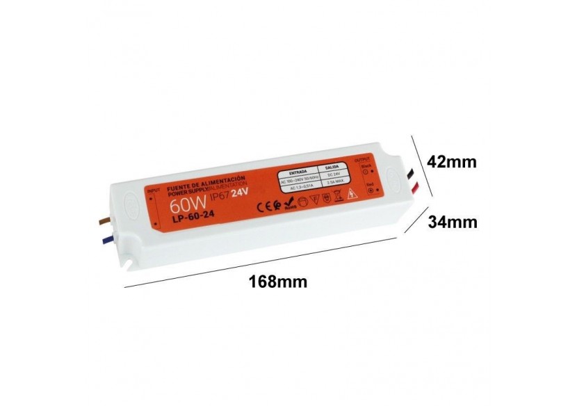 Transformateur étanche compact 24V 60W IP67 - LP-60-24 - Barcelona LED